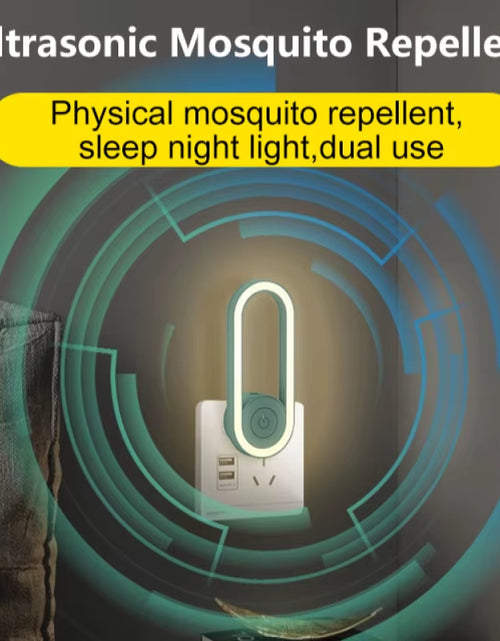 Load image into Gallery viewer, BuzzShield™ Ultrasonic Mosquito Repeller &amp; LED Night Lamp – Sleep Tight, Bite-Free, Every Night
